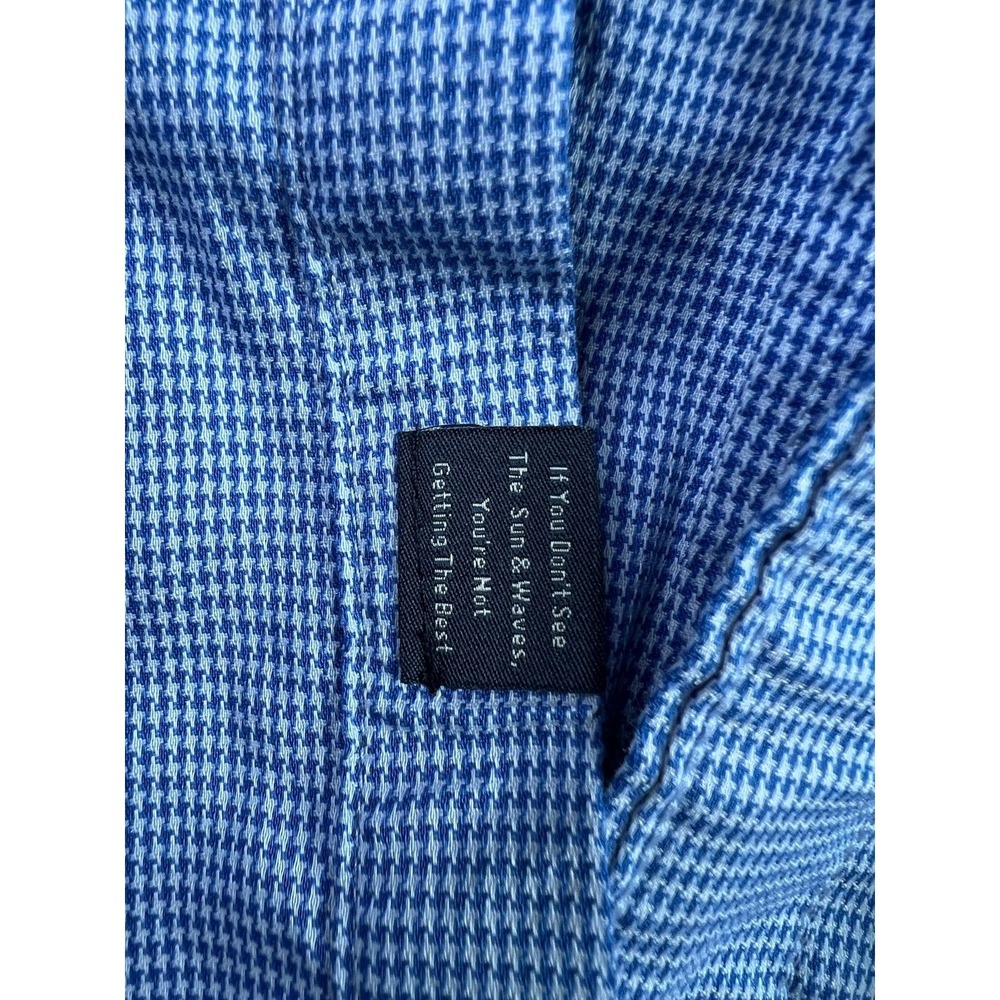 Faherty Reserve Shirt Mens XL Blue Houndstooth Movement Stretch LS - Picture 6 of 11